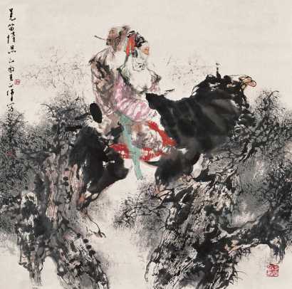 胡正伟 乙酉(2005年) 羌笛情思 镜心